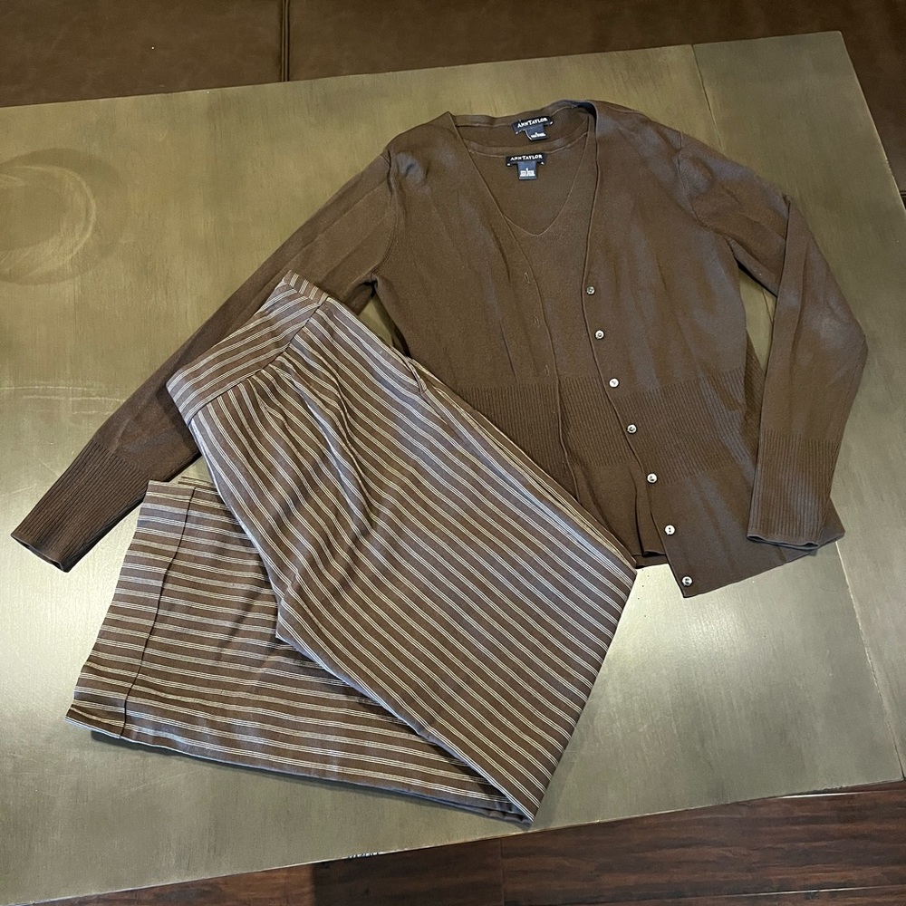 ANN TAYLOR Brown Business Casual Set